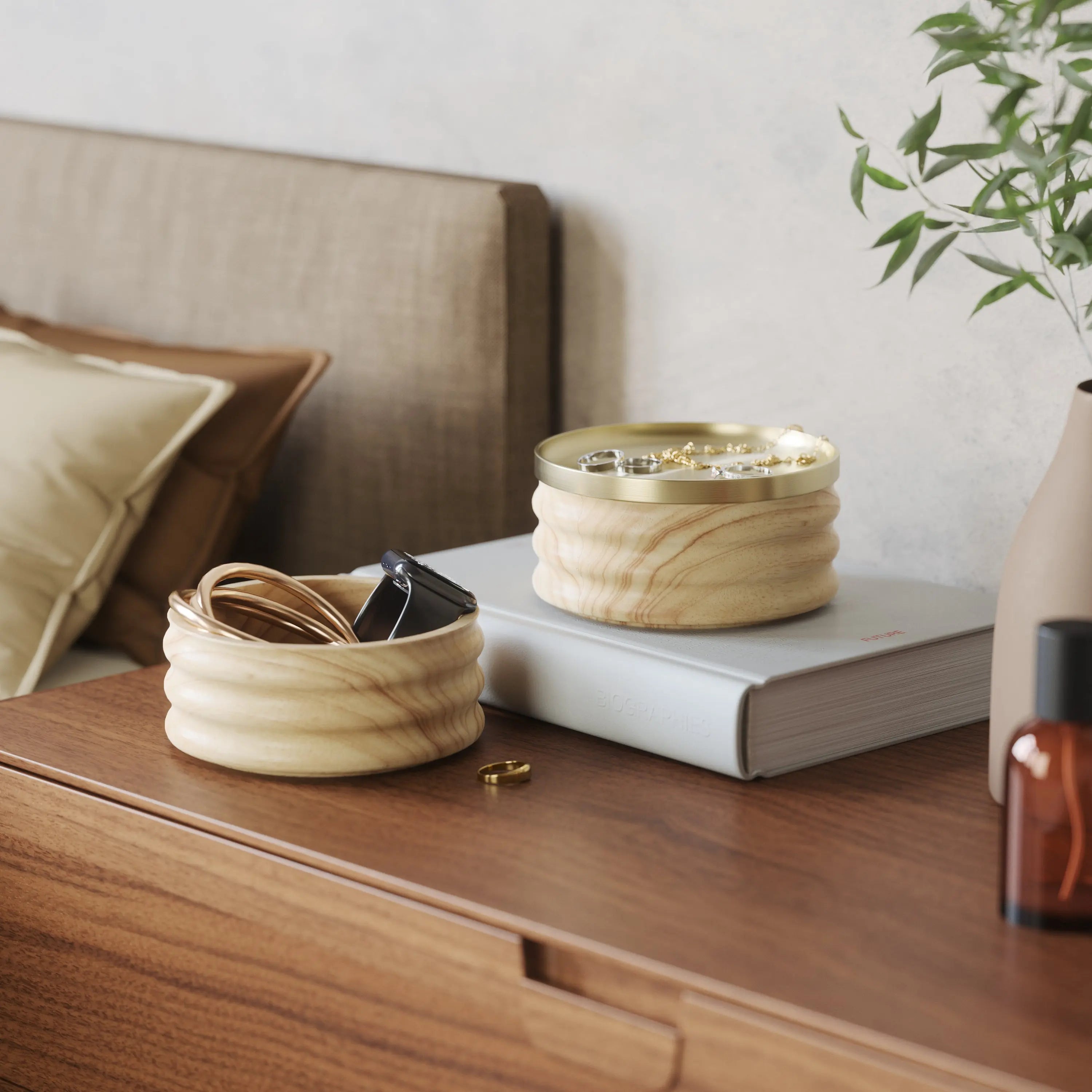 Tesora Wood Jewelry Box QleoQubo